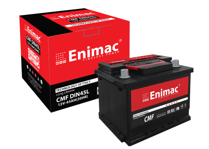 ẮC QUY ENIMAC DIN45 (12V-45AH)