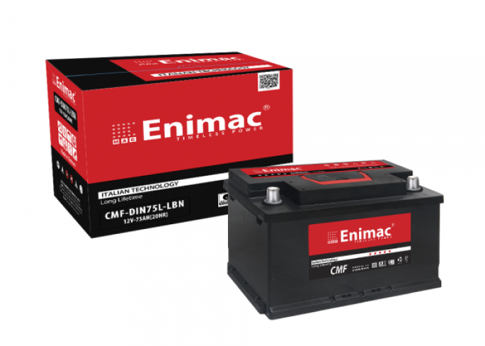 ẮC QUY ENIMAC DIN75 (12V-75AH)