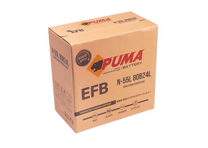 ẮC QUY PUMA EFB N-55 (80B24L) (12V-55AH)
