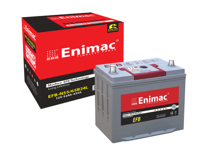 ẮC QUY ENIMAC N55/65B24L (12V-52AH)