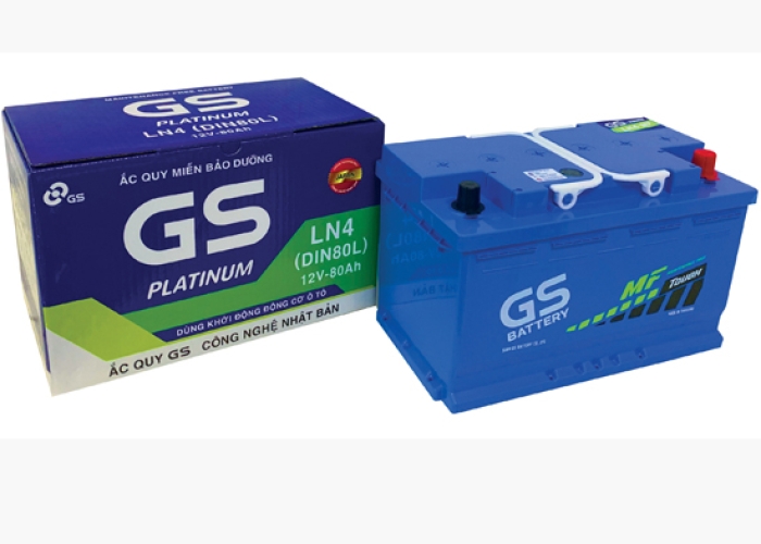 ẮC QUY GS LN4 DIN80L (12V-80AH)