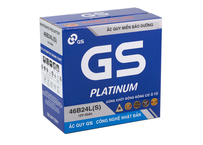 ẮC QUY GS MF 46B24LS (12V-45AH)