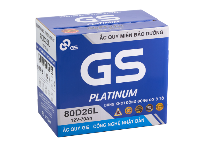 ẮC QUY GS 80D26L (12V-70AH)