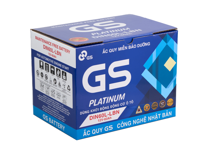 ẮC QUY GS DIN60-LBN (12V-60AH)