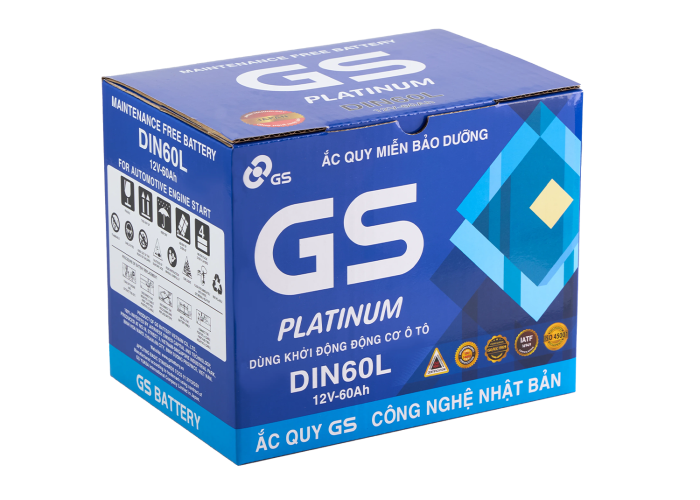 ẮC QUY GS DIN60L (12V-60AH)