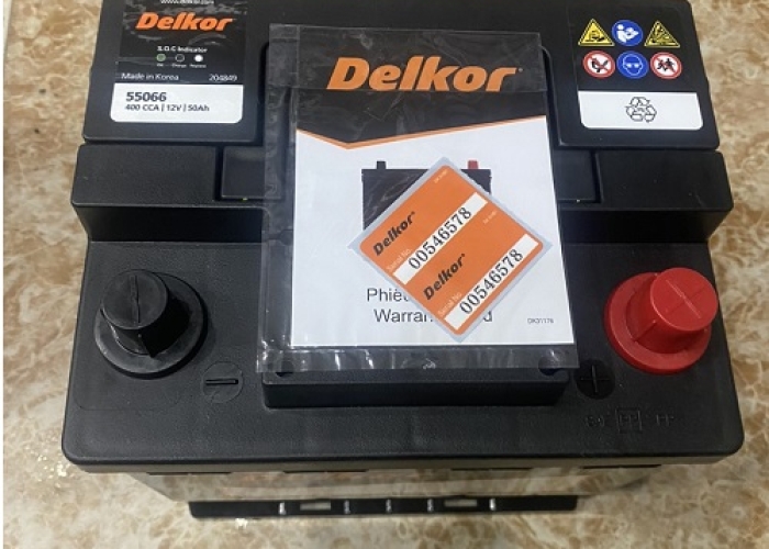 Ắc quy Delkor Din 55066 ( 12v - 50Ah)